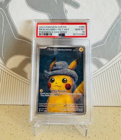 2023 Promo Pikachu Grey Felt Hat #085 PSA 10
