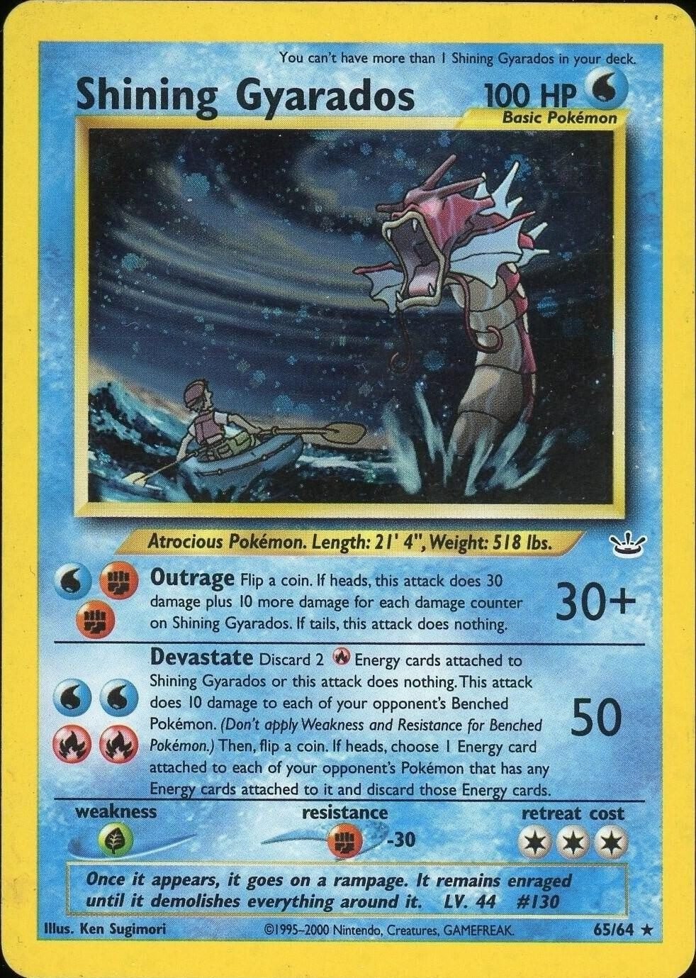 2001 Neo Revelation 1st Ed Shining Gyarados #65 PSA 10